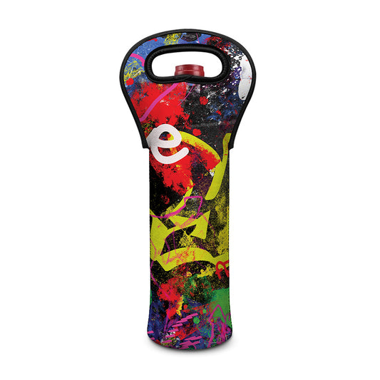 Love NYC Graffiti Print Single Neoprene Wine Tote