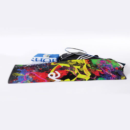 Love NYC Graffiti Print Sports Towel