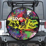 Love NYC Graffiti Print Tire Cover With Camera Hole