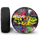 Love NYC Graffiti Print Tire Cover With Camera Hole