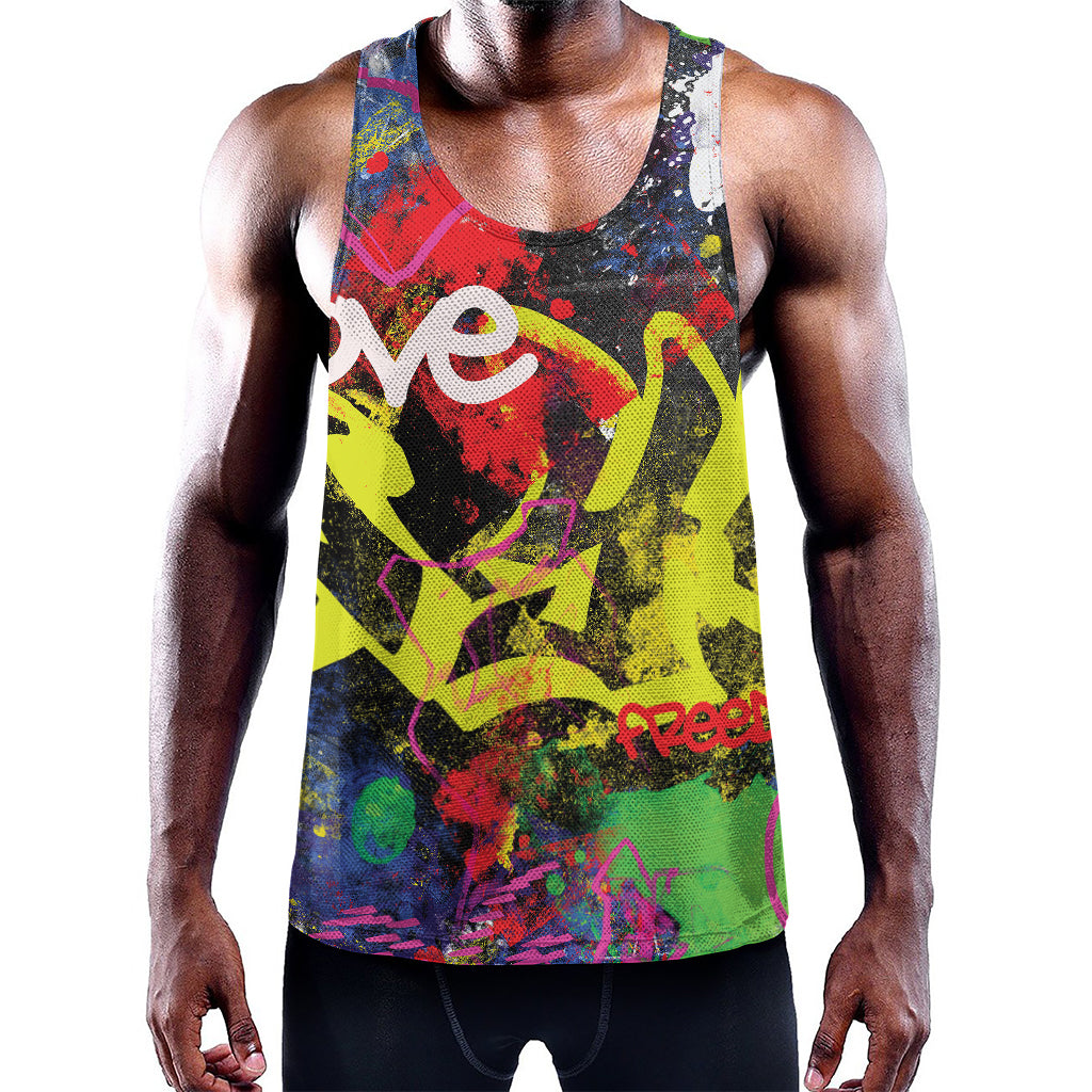 Love NYC Graffiti Print Training Tank Top