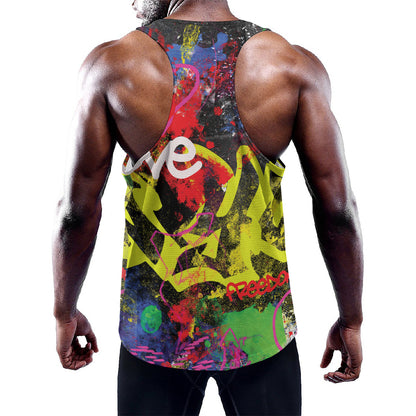 Love NYC Graffiti Print Training Tank Top