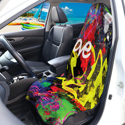 Love NYC Graffiti Print Waterproof Car Seat Cover