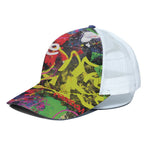 Love NYC Graffiti Print White Mesh Trucker Cap