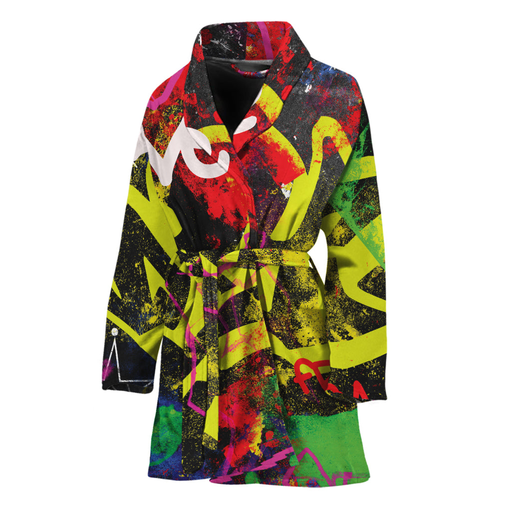 Love NYC Graffiti Print Women's Bathrobe