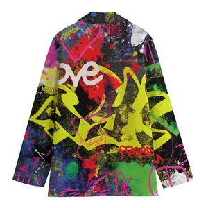 Love NYC Graffiti Print Women's Blazer