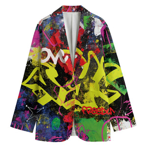 Love NYC Graffiti Print Women's Cotton Blazer