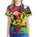 Love NYC Graffiti Print Women's Polo Shirt