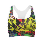 Love NYC Graffiti Print Women's Sports Bra