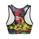 Love NYC Graffiti Print Women's Sports Bra