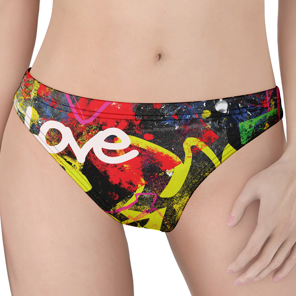 Love NYC Graffiti Print Women's Thong