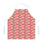 Love Pug Pattern Print Adjustable Apron