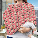 Love Pug Pattern Print Baby Seat Cover