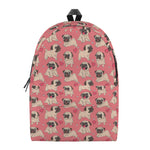 Love Pug Pattern Print Backpack