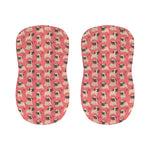 Love Pug Pattern Print Bar Stool Covers