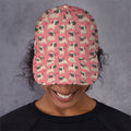 Love Pug Pattern Print Baseball Cap