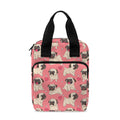 Love Pug Pattern Print Bible Tote Bag