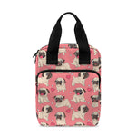 Love Pug Pattern Print Bible Tote Bag