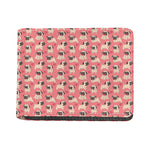 Love Pug Pattern Print Bifold Wallet