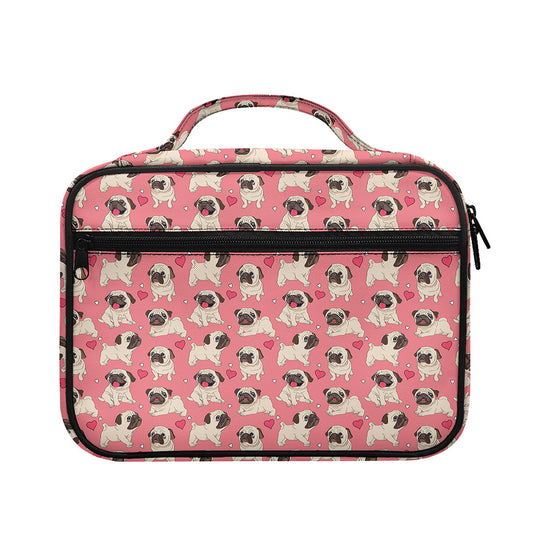 Love Pug Pattern Print Briefcase Bible Bag