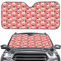 Love Pug Pattern Print Car Windshield Sun Shade