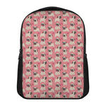 Love Pug Pattern Print Casual Backpack