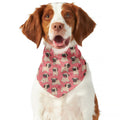 Love Pug Pattern Print Dog Bandana