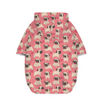 Love Pug Pattern Print Dog Zip Up Hoodie