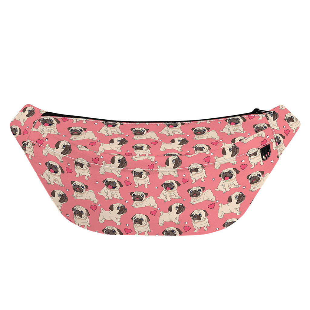 Love Pug Pattern Print Fanny Pack