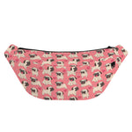 Love Pug Pattern Print Fanny Pack