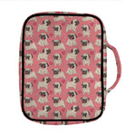 Love Pug Pattern Print Front Pocket Bible Bag