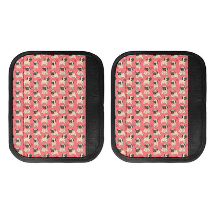 Love Pug Pattern Print Handle Covers