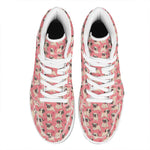 Love Pug Pattern Print High Top Leather Sneakers