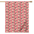 Love Pug Pattern Print House Flag