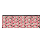 Love Pug Pattern Print Long Kitchen Mat