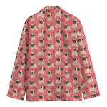 Love Pug Pattern Print Men's Blazer