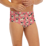 Love Pug Pattern Print Men's Briefs