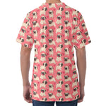 Love Pug Pattern Print Men's Velvet T-Shirt