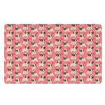 Love Pug Pattern Print Polyester Doormat