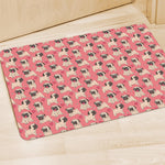 Love Pug Pattern Print Polyester Doormat