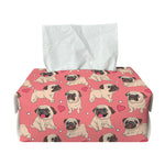 Love Pug Pattern Print Rectangle Tissue Box Cover