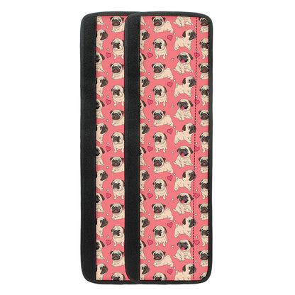 Love Pug Pattern Print Refrigerator Handle Covers