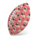 Love Pug Pattern Print Rugby Ball