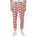Love Pug Pattern Print Joggers