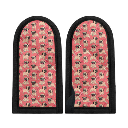Love Pug Pattern Print Skillet Handle Cover