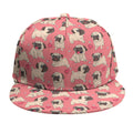 Love Pug Pattern Print Snapback Cap