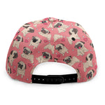 Love Pug Pattern Print Snapback Cap
