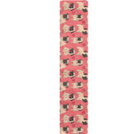 Love Pug Pattern Print Table Runner