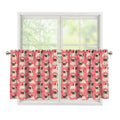 Love Pug Pattern Print Tier Curtains