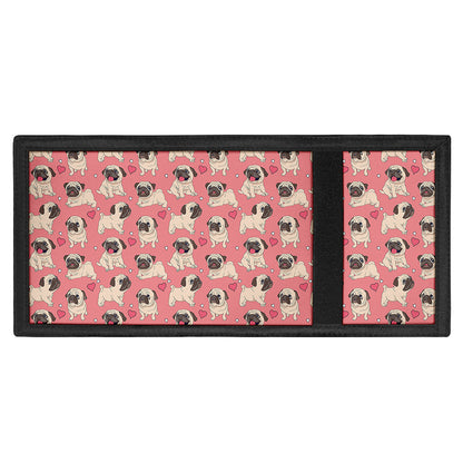 Love Pug Pattern Print Trifold Wallet